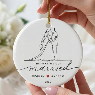 The Year We Got Married Ornament