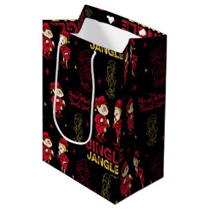 THE YEAR WITHOUT A SANTA CLAUS™   Elf Pattern Medium Gift Bag
