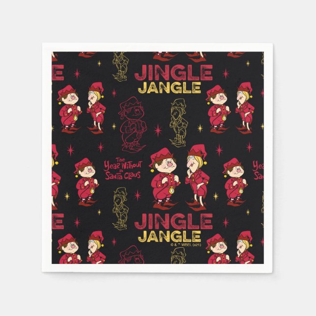 THE YEAR WITHOUT A SANTA CLAUS™ | Elf Pattern Napkin (Front)