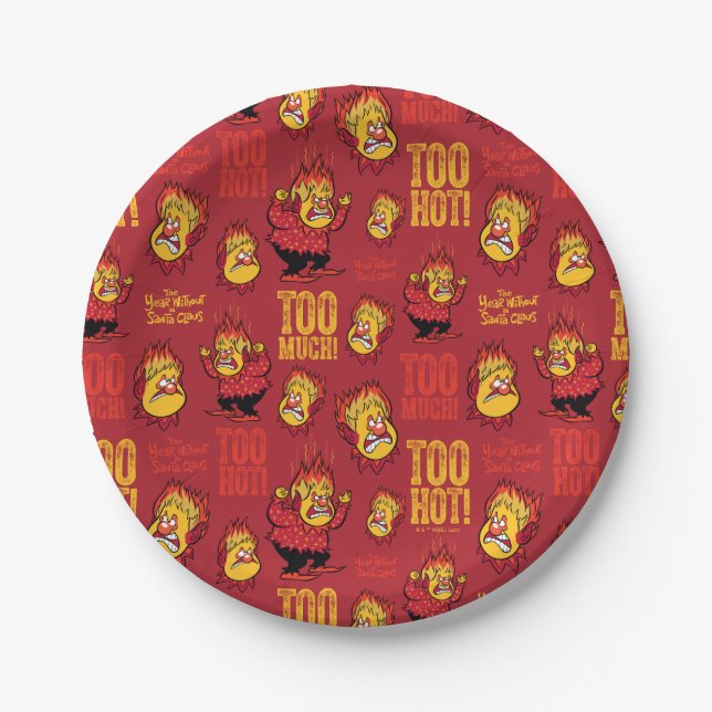 THE YEAR WITHOUT A SANTA CLAUS™ Heat Miser Pattern Paper Plate (Front)