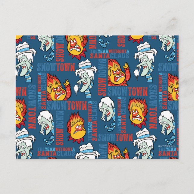 THE YEAR WITHOUT A SANTA CLAUS™ Snowtown Showdown Holiday Postcard (Front)