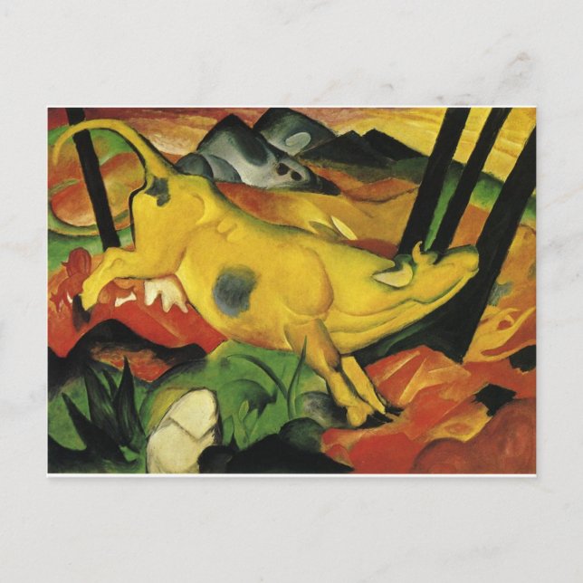 The Yellow Cow by Franz Marc Postcard (Front)