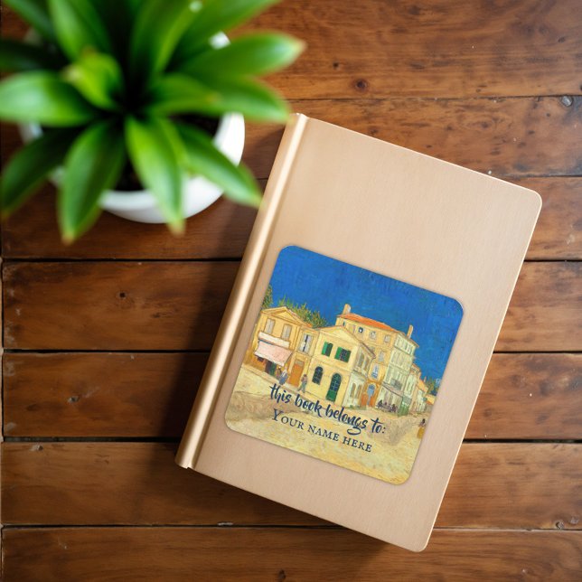 The Yellow House by Vincent Van Gogh Square Sticker (Creator Uploaded)