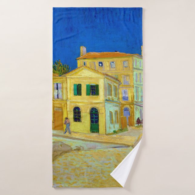 The Yellow House, Van Gogh Bath Towel (Bath Towel)