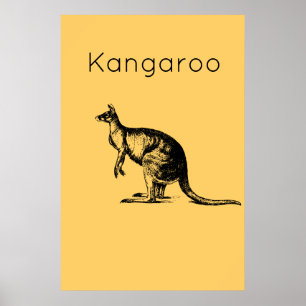 The Yellow Kangaroo Modern Wall Art
