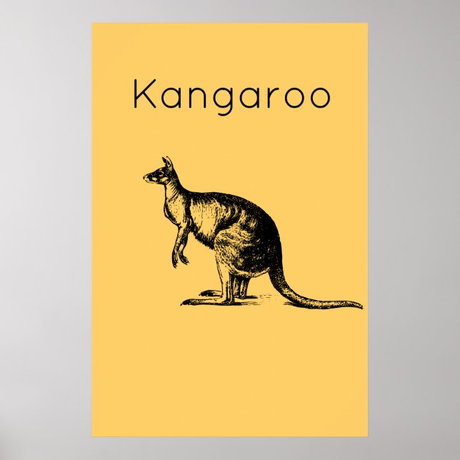The Yellow Kangaroo Modern Wall Art (Front)