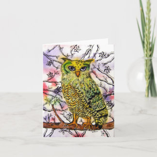 The Yellow Owl Notecard