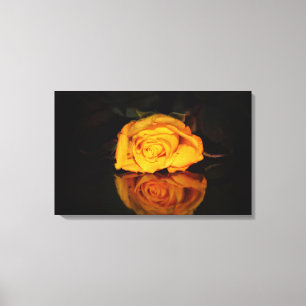 The yellow rose canvas print