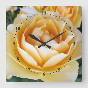 The Yellow Rose Square Wall Clock