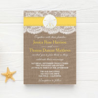 The Yellow Sand Dollar Beach Wedding Collection