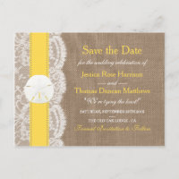 The Yellow Sand Dollar Collection Save The Date