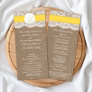 The Yellow Sand Dollar Wedding Collection Programs Programme