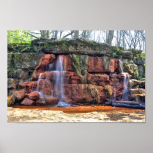 The Yellow Spring, Glen Helen Nature Reserve, Ohio Poster