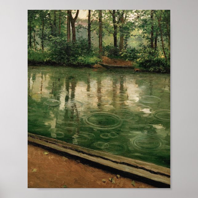 The Yerres Rain Gustave Caillebotte Poster (Front)