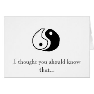 The Yin to my Yang