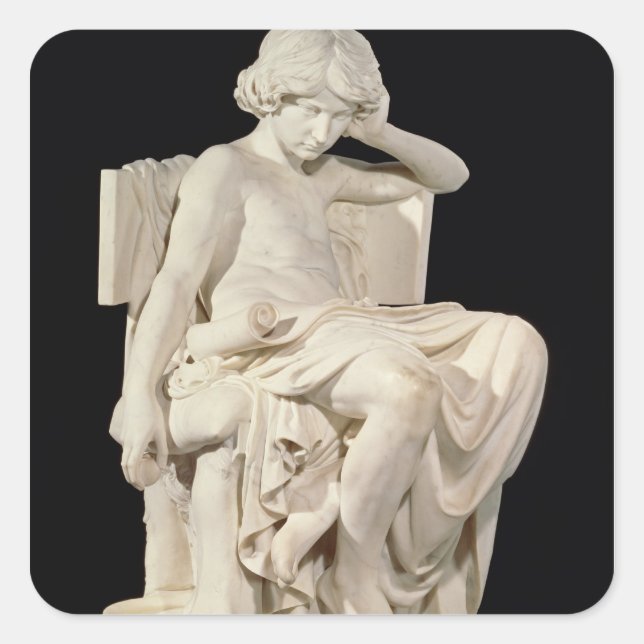 The Young Aristotle, 1870 Square Sticker (Front)