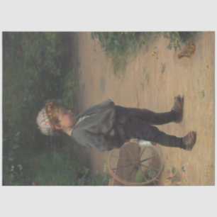 The Young Biologist With a Frog (by Paul Peel) Tissue Paper