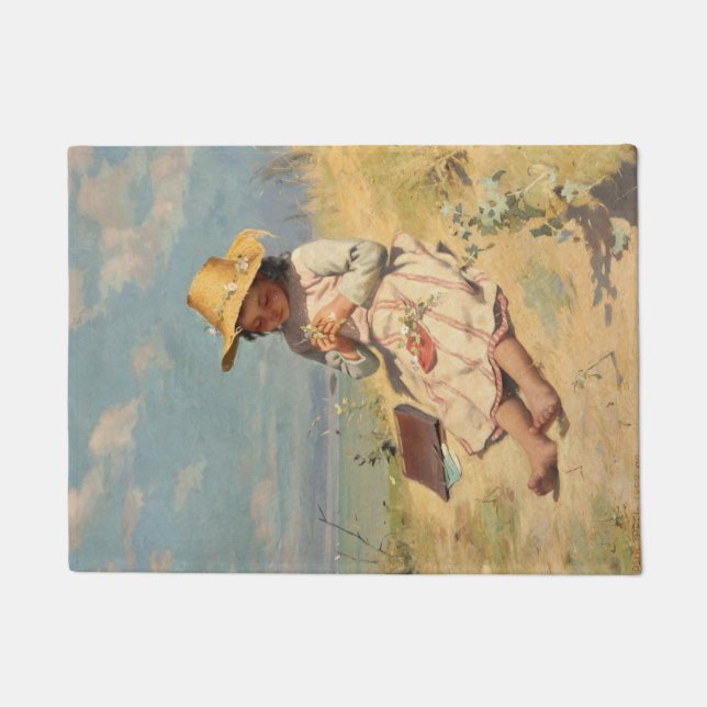 The Young Botanist (by Paul Peel) Doormat (Front)