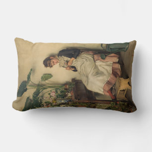 The Young Florist (by Carl Zewy) Lumbar Cushion