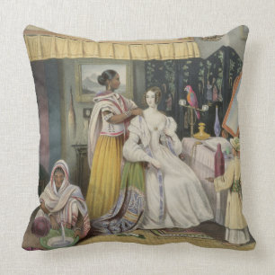 The Young Lady's Toilet, plate 2 from 'Anglo India Cushion