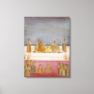 The young Mughal Emperor Muhammad Shah at a nautch Canvas Print