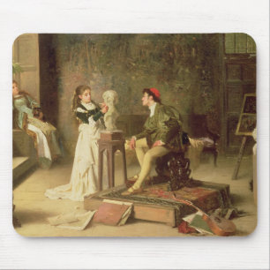 The Young Sculptress (oil on canvas) Mouse Pad