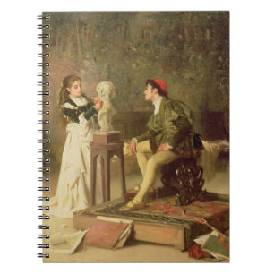 The Young Sculptress (oil on canvas) Notebook