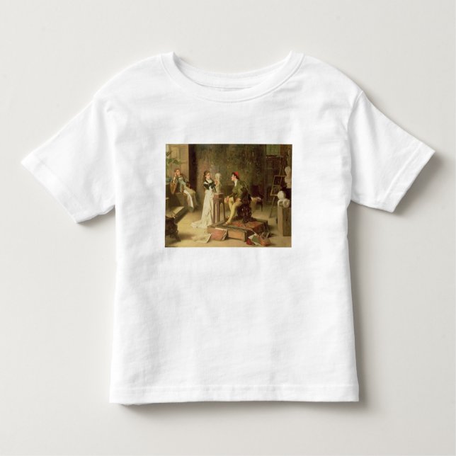 The Young Sculptress (oil on canvas) Toddler T-Shirt (Front)