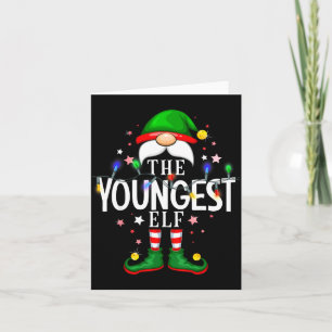 The Youngest Elf Christmas Family Pajama Party  Card