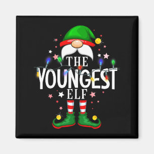 The Youngest Elf Christmas Family Pajama Party  Magnet