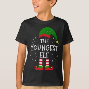 The Youngest Elf Xmas Matching Family Christmas Pa T-Shirt