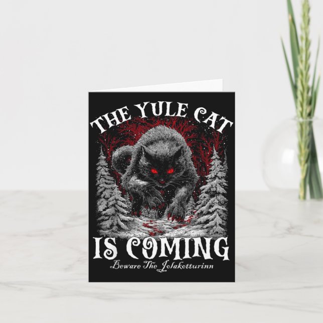 The Yule Cat Is Coming  Card (Front)
