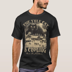 The Yule Cat Is Coming Icelandic Christmas Cat Mom T-Shirt