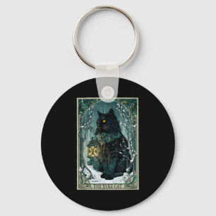 The Yule Cat Tarot Card Icelandic Folklore Christm Key Ring