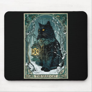 The Yule Cat Tarot Card Icelandic Folklore Christm Mouse Pad