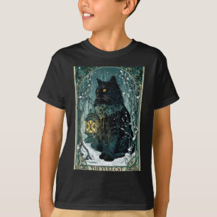 The Yule Cat Tarot Card Icelandic Folklore Christm T-Shirt