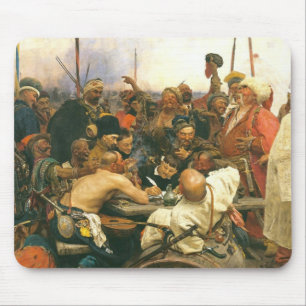 The Zaporozhian Cossacks by Ilya Yefimovich Repin Mouse Pad