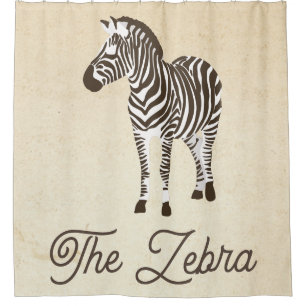 The Zebra Colour Block Shower Curtain
