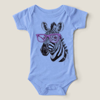 The Zebra with Pink Glasses (blue)