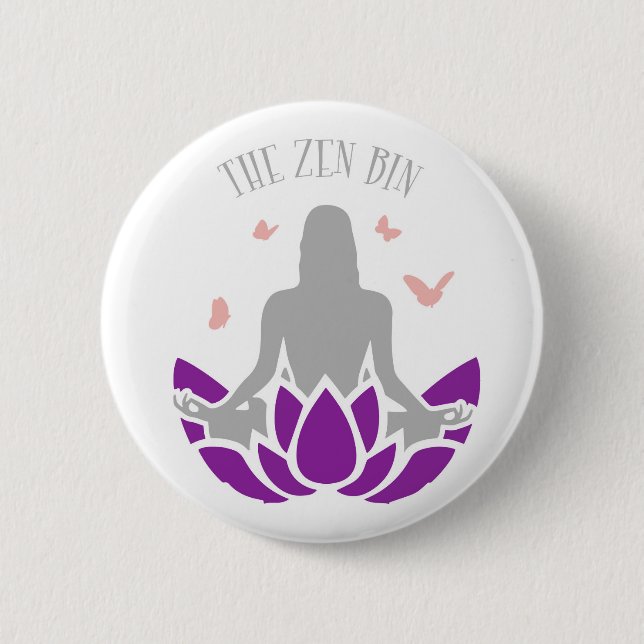 The Zen Bin Pop Socket 6 Cm Round Badge (Front)