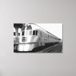 The ZepherStainless Steel Streamlined Train Canvas Print