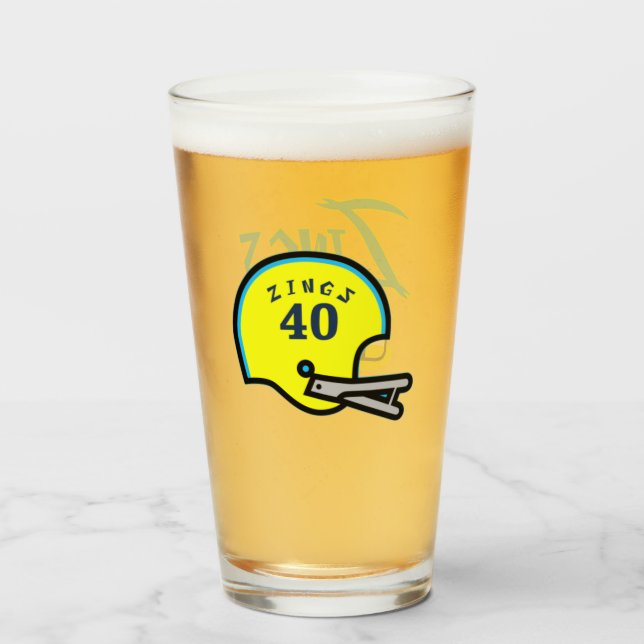 The Zings w/Helmet FF Pint Glass (Front Filled)