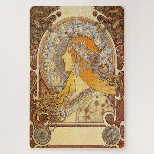 The Zodiac 1896 by Alphonse Mucha - Art Nouveau Jigsaw Puzzle