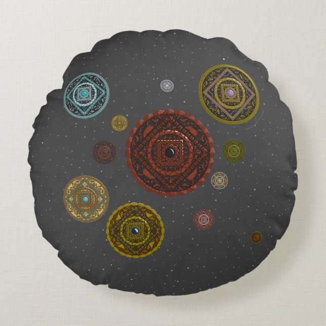 The Zodiac Round Pillow (Front)