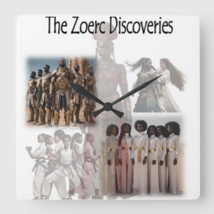 The Zoerc Discoveries Cover Art Square Wall Clock