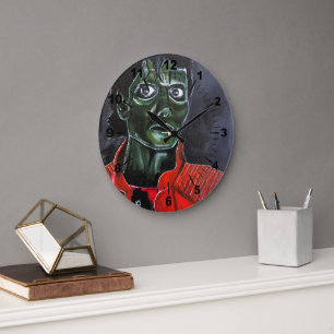 The Zombie Painting by Alfred Fox Large Clock