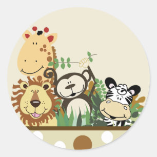 The Zoo Crew Jungle Envelope Seals - Tan