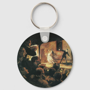 Theater by Honore Daumier Key Ring