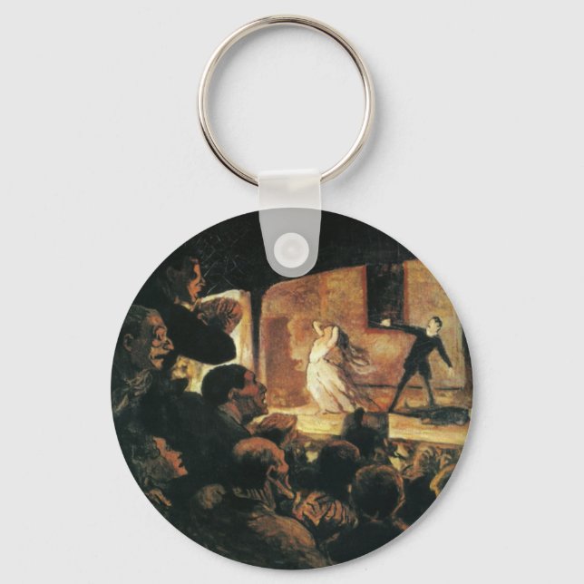 Theater by Honore Daumier Key Ring (Front)