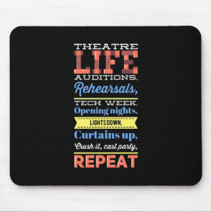Theater Life Repeat Mouse Pad